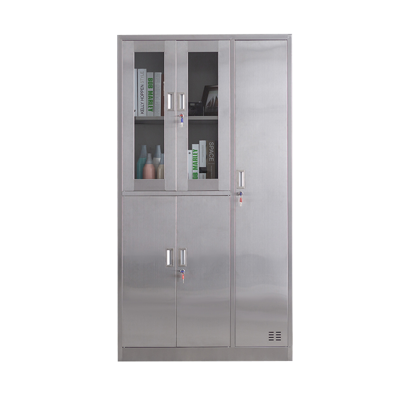 5 portas armários de aço inoxidável