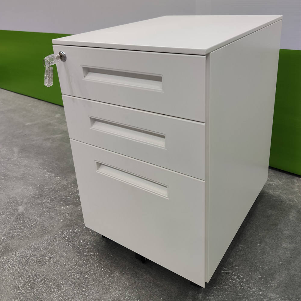 Escritório estável sob a mesa de metal 3 gaveta Arquivo Armário de aço Armário de pedestal Gabinete de pedestal