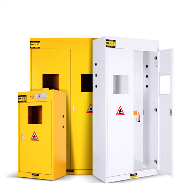 Gabinete de segurança de laboratório de metal para gás perigoso, gabinete de armazenamento de segurança de gás de laboratório químico, armazenamento inflamável Safetycabin