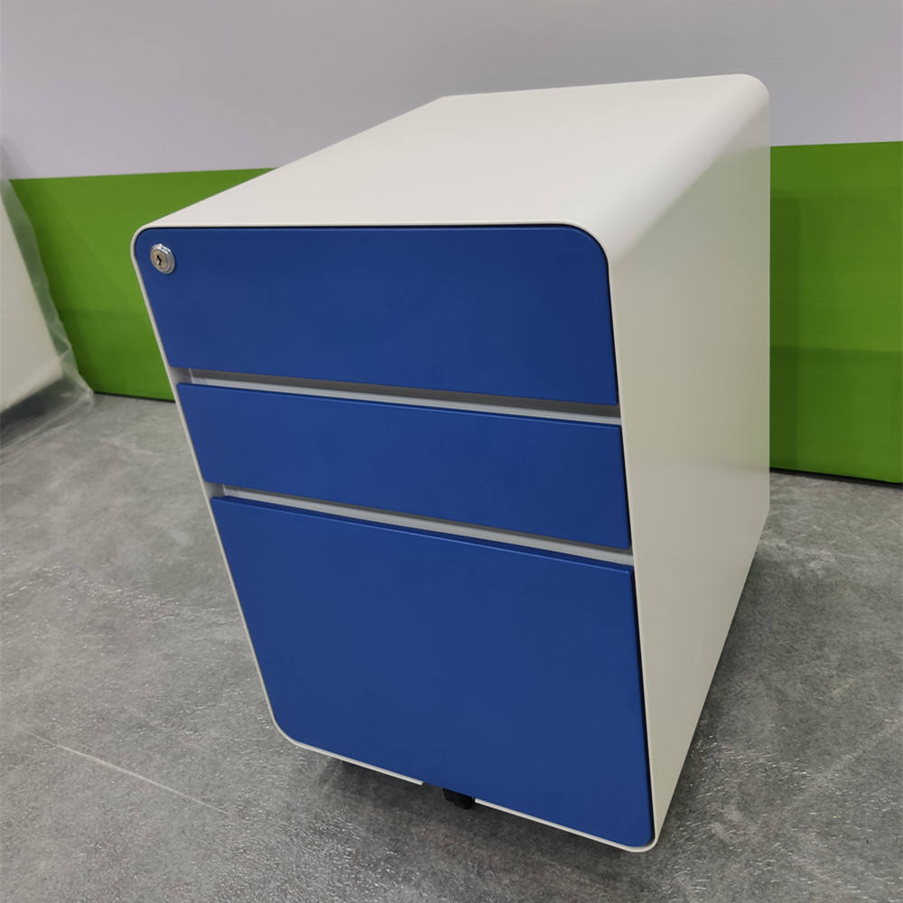 Escritório estável sob a mesa de metal 3 gaveta Arquivo Armário de aço Armário de pedestal Gabinete de pedestal