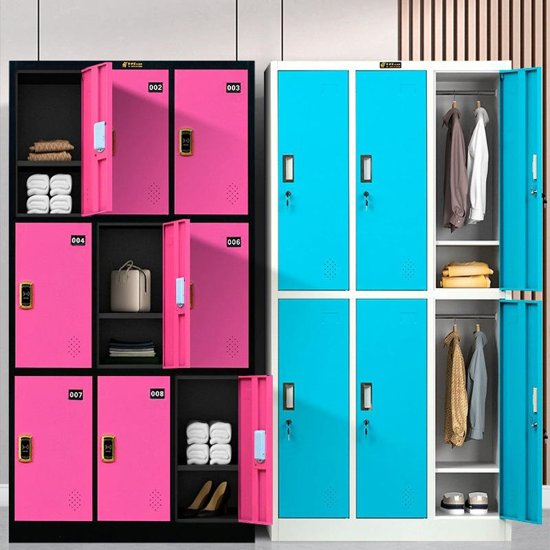 Lockers Gym 6 Door NOVO Design Cor do armário de aço Armário de armazenamento de metal para academia e escritório