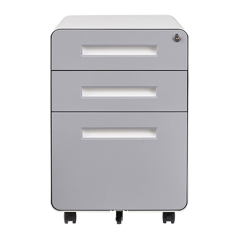 Arquivo de armazenamento de aço móvel de pedestal móvel Metal 3 Gabinete de gavetas