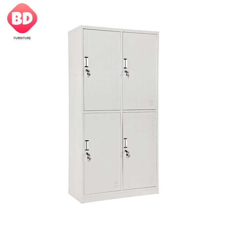 Venda quente 4Door Aço Locker Metal Gym Storage Locker para troca de vestiários Ginásio de guarda -roupa de aço Ginásio