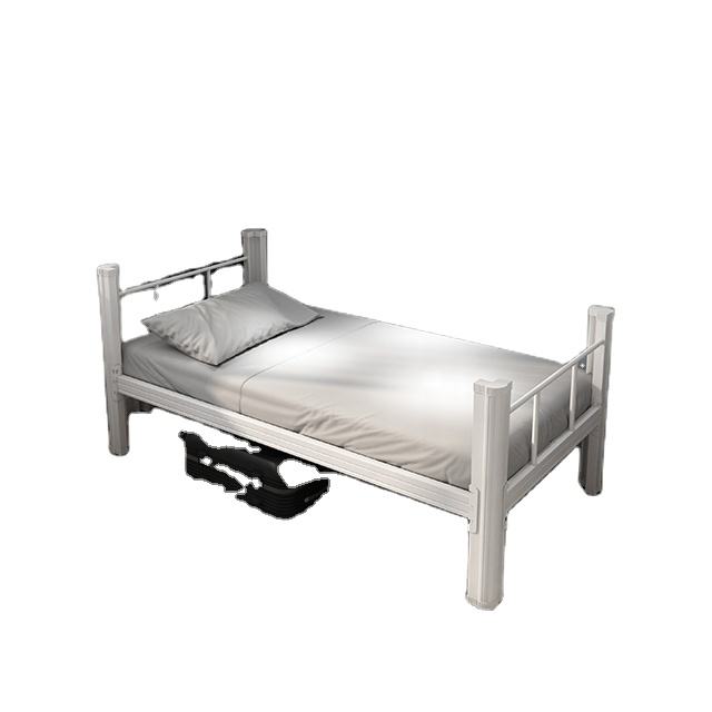Cama de solteiro de metal de design inocional para dormitório do aluno