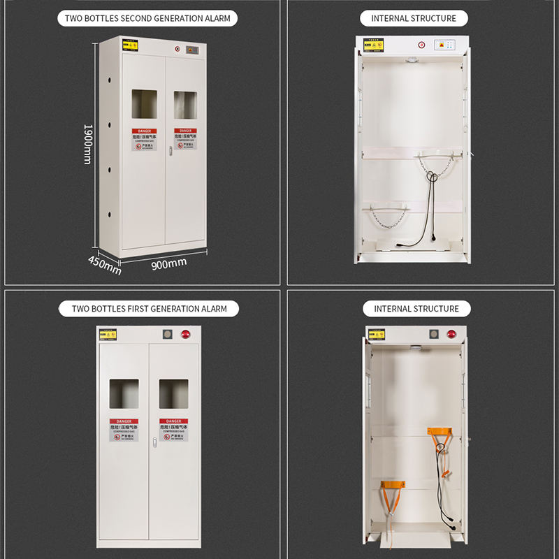 Móveis de laboratório de metal Gabinete de armazenamento de segurança de cilindros a aço de aço completo