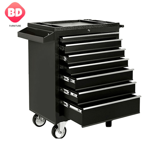 O mais novo armário grande durável de metal para rolamento, armário de caixa de ferramentas de ferro, armário de armazenamento de garagem durável armário de rolamento