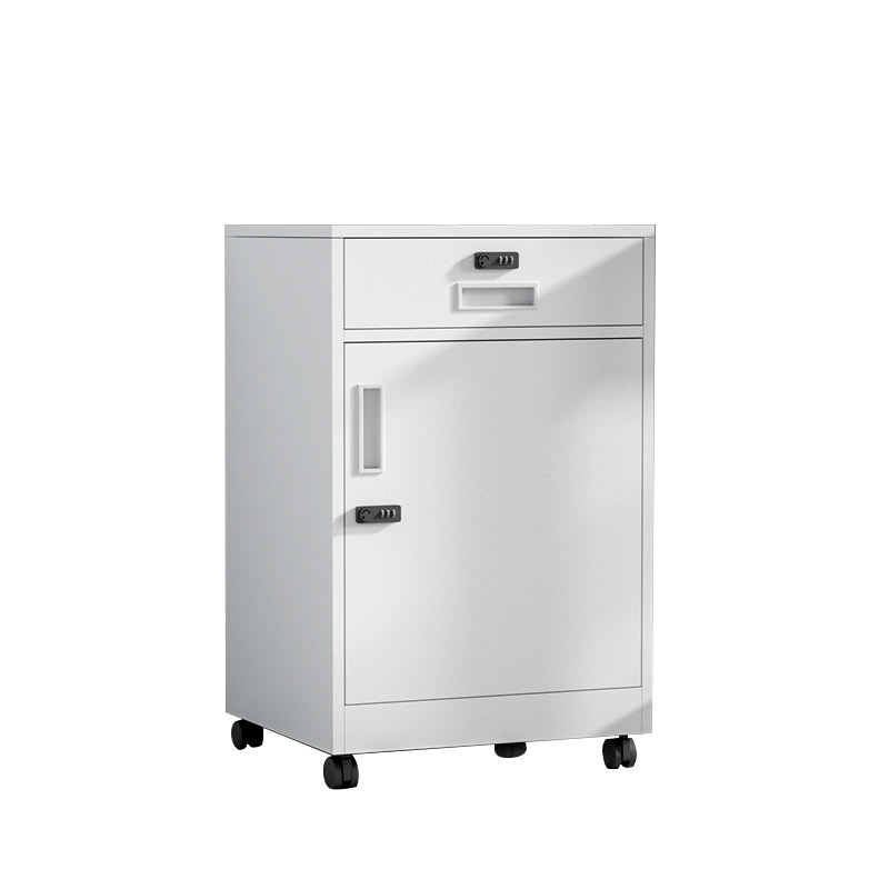Gabinete de arquivamento de escritório de estilo moderno com desconto com uma porta e uma gaveta com rodas que podem girar livremente