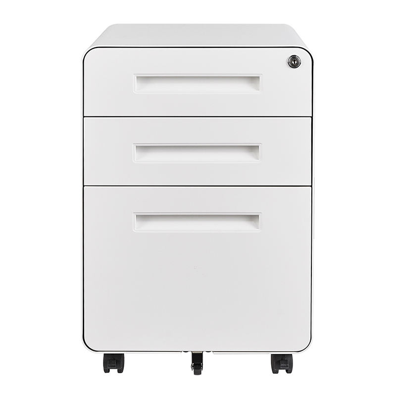 Arquivo de armazenamento de aço móvel de pedestal móvel Metal 3 Gabinete de gavetas