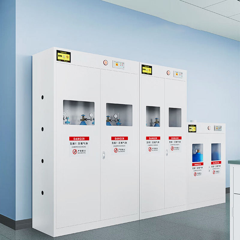 Gabinete de segurança de laboratório de metal para gás perigoso, gabinete de armazenamento de segurança de gás de laboratório químico, armazenamento inflamável Safetycabin