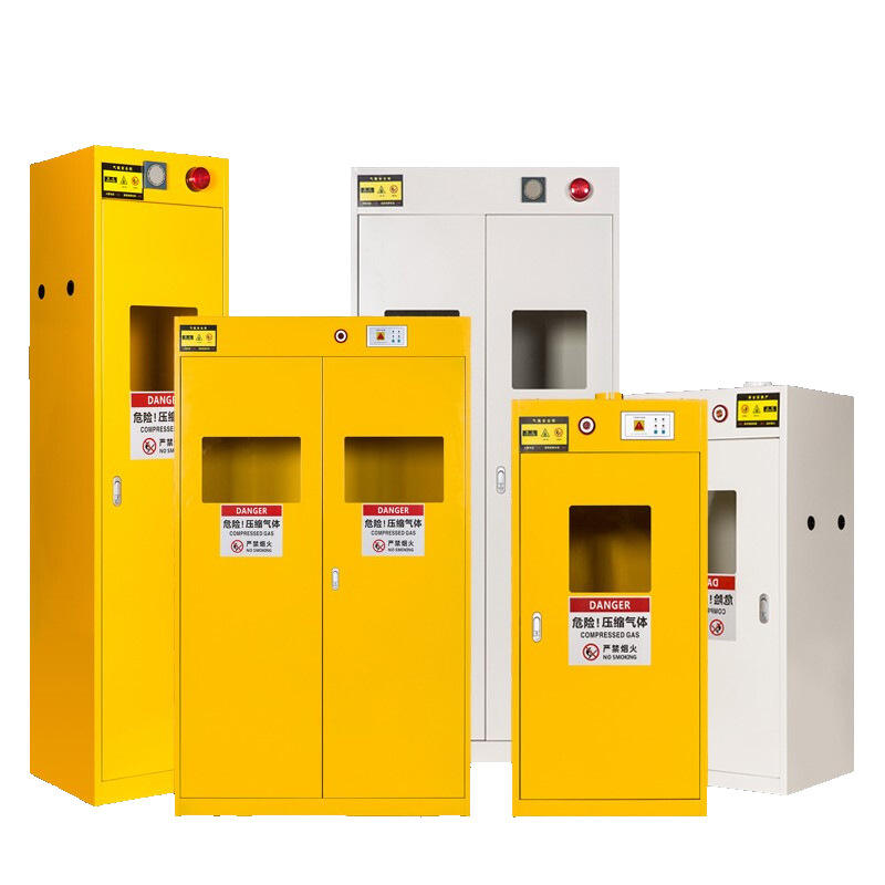 Gabinete de segurança de laboratório de metal para gás perigoso, gabinete de armazenamento de segurança de gás de laboratório químico, armazenamento inflamável Safetycabin