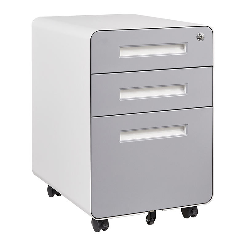 Arquivo de armazenamento de aço móvel de pedestal móvel Metal 3 Gabinete de gavetas