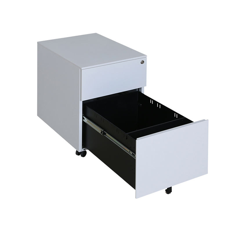 Pequeno Metal Vertical Mobile 3 gavetas Cabinete de armazenamento móvel de cabeceira com gaveta Pedestal móvel