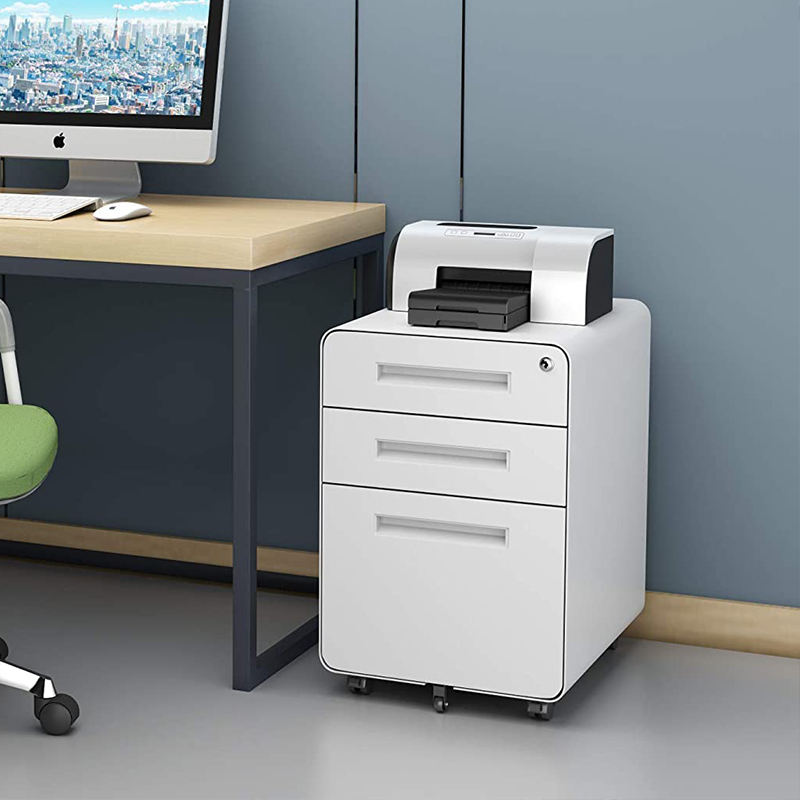 Office Use a4 Arquivo Armário de metal de aço móvel Pedestal Portable Steel 3 Gavetas Armário de arquivamento